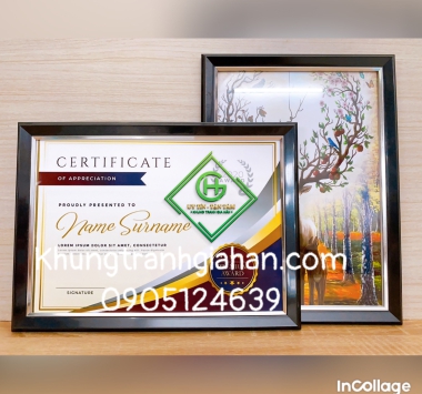 khung bằng khen mẫu HQ ĐEN