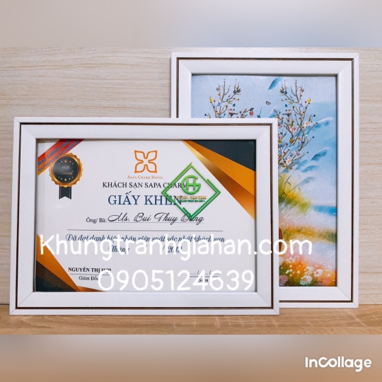 khung bằng khenmẫu 208 TRẮNG