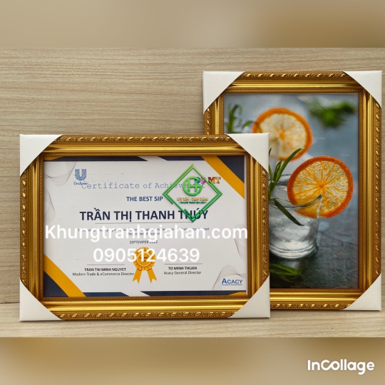 khung bằng khen mẫu 518 VÀNG